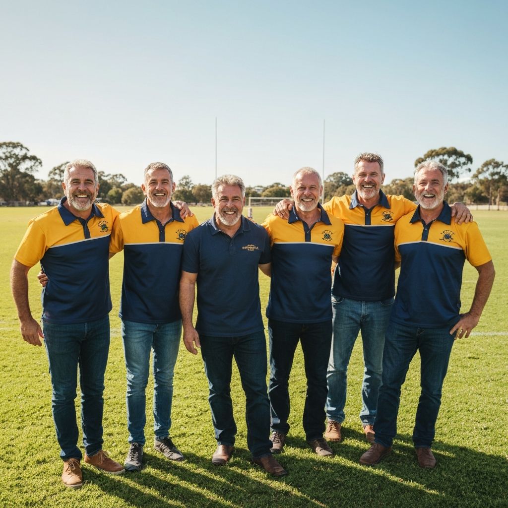 Cauliflower Club CCXV team members on a rugby field